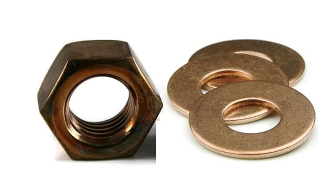 Silicon Bronze nut, washer