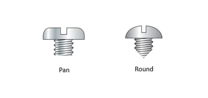 an Head and Round Head Machine Screws