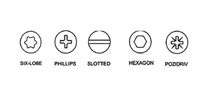 Machine Screws Drive Types