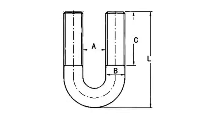 measure a U-bolt