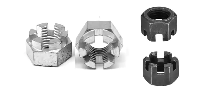 Castellated Nuts (Castle nut) and Slotted Nuts