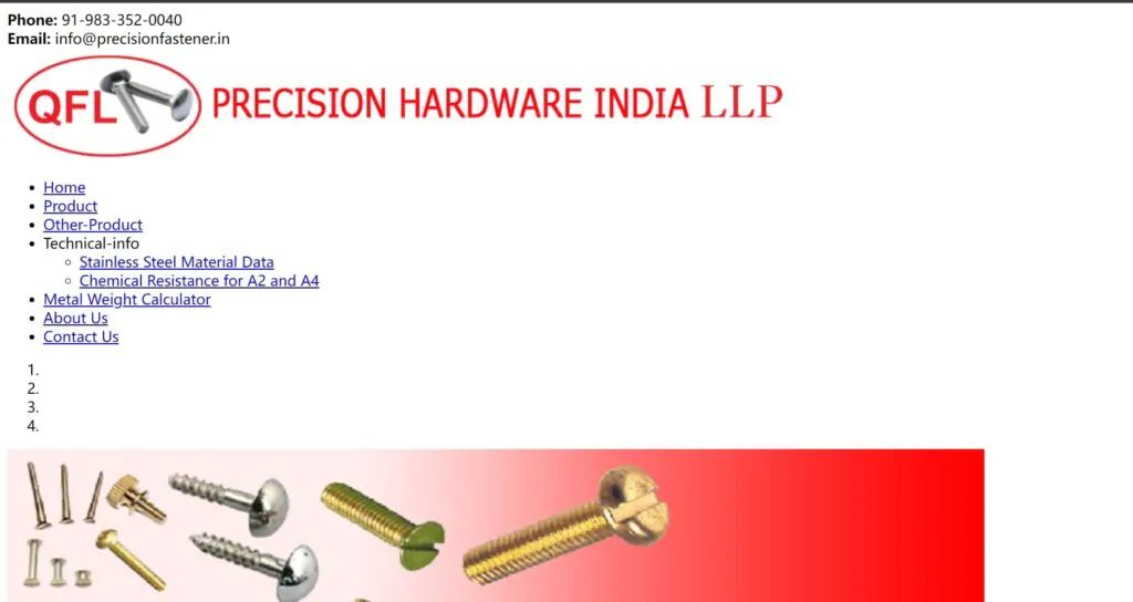 Precision Fasteners Limited Precision Fasteners Limited